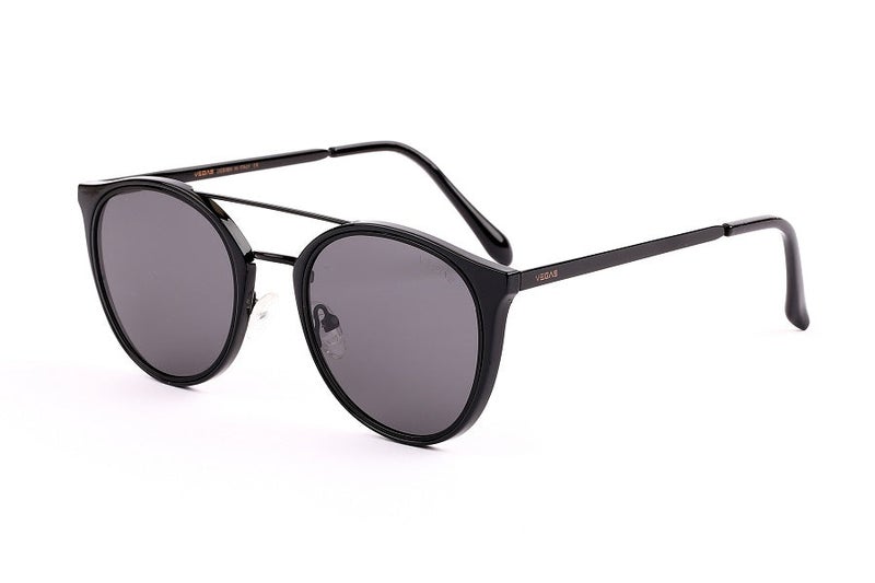 VEGAS Full Rim Round Unisex Grey  Sunglasses V2105 C1 - Image 2